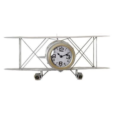 Stalinis laikrodis DKD Home Decor Metalli Lentokone Puu MDF (48 x 33 x 19 cm)