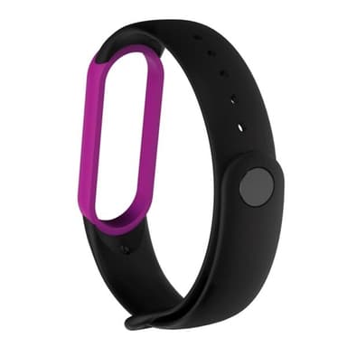 Silikoniranneke Xiaomi Mi Band 5 Musta & Liila
