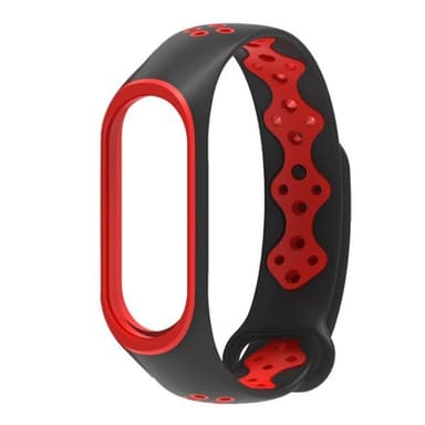 Urheilullinen ranneke Xiaomi Mi Band 3 / 4 Musta & Punainen