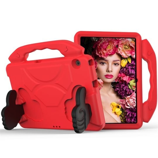 Iskunkestävä kotelo lapsille telineellä ja kahvalla Huawei MediaPad T3 10.1, Punainen