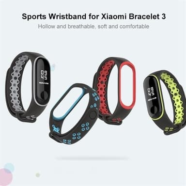 Urheilullinen ranneke Xiaomi Mi Band 3 / 4 Musta & Punainen