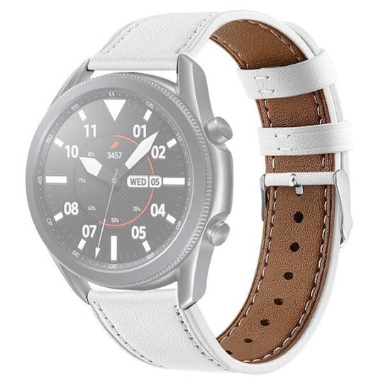 Ranneke keinonahkaa Galaxy Watch 3 45mm - Valkoinen