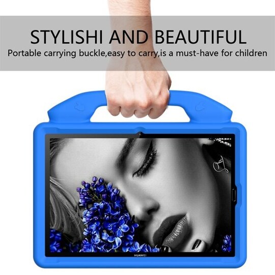 Iskunkestävä kotelo lapsille telineellä ja kahvalla Huawei MediaPad M5 10.8 , Sininen