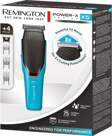 Remington Power X Series X5 hiustenleikkuukone HC5000 (musta/turkoosi)