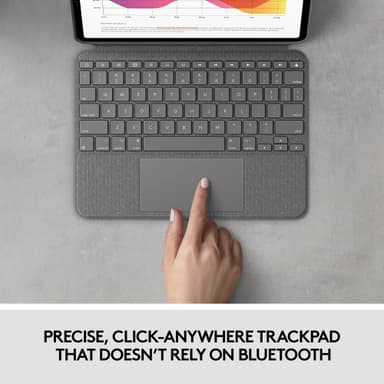 Logitech Combo Touch iPad Air suojakuori näppäimistöllä (harmaa)
