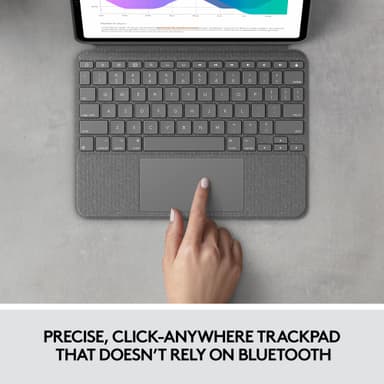 Logitech Combo Touch iPad Pro 11 suojakuori näppäimistöllä (harmaa)