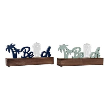 Koristehahmo DKD Home Decor Beach LED Puu MDF (2 pcs) (34 x 8 x 16 cm)