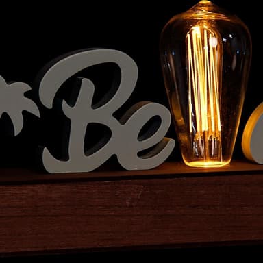 Koristehahmo DKD Home Decor Beach LED Puu MDF (2 pcs) (34 x 8 x 16 cm)