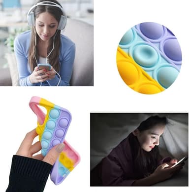 IPhone 12 / iPhone 12 Pro -kuori Fidget-kuplat vaaleanpunainen / keltainen / sininen / violetti