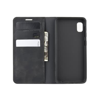 Samsung Galaxy A10 Lompakkokotelo PU Nahka / TPU Musta