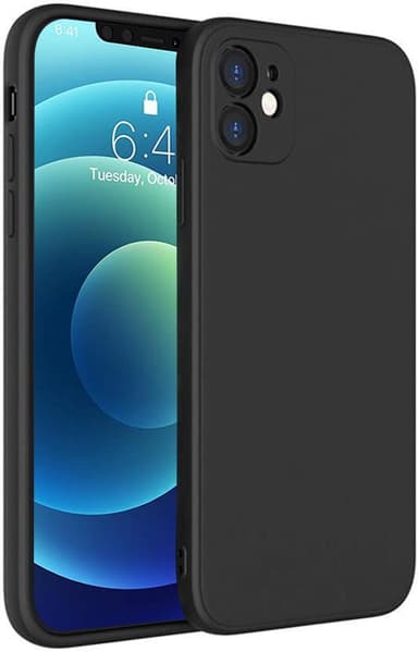 iPhone 12 Suojakuori Pehmeä TPU Musta