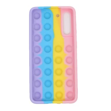 Samsung Galaxy S21 Plus Cover Fidget Bubbles Vaaleanpunainen / keltainen / sininen / violetti