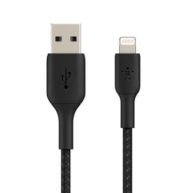 Belkin CAA002BT3MBK, 3 m, Lightning, USB A, Uros, Uros, Musta