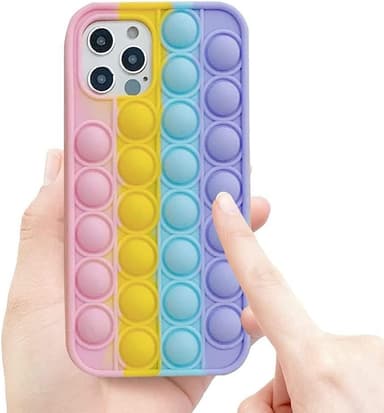 IPhone 12 / iPhone 12 Pro -kuori Fidget-kuplat vaaleanpunainen / keltainen / sininen / violetti