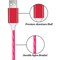 Lightning - USB-latauskaapeli, LED punainen 1 metri