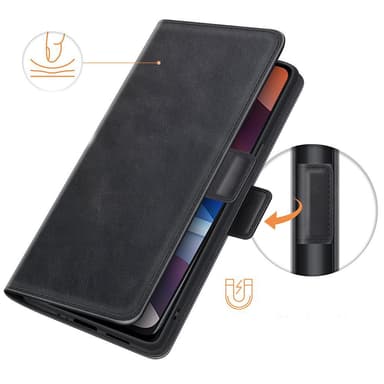 Samsung Galaxy A42 5G lompakkokotelo PU-nahka musta