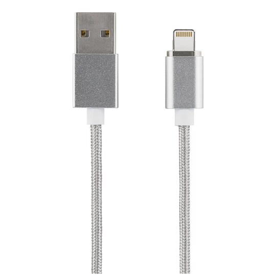 EPZI-magneettinen USB-synkronointi- / laturikaapeli, LightningConnector, USB 2.0.1m, hopea