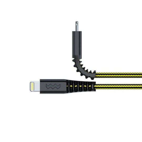 SOSKILD USB-C -latauskaapeli Lightning 1.5m Ultimate Strenght -musta / keltainen