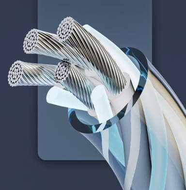 Lightning - USB-latauskaapeli, LED-sininen 1 metri
