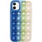 iPhone 11 Pro -kotelo Fidget-kuplat silikoni sininen / vihreä / valkoinen