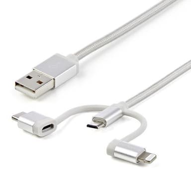 StarTech.com LTCUB1MGR, 1 m, USB A, Micro-USB B, USB 2.0, 480 Mbit/s, Hopea