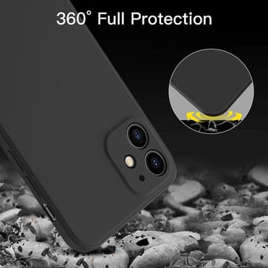 iPhone 12 Suojakuori Pehmeä TPU Musta