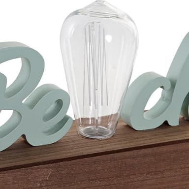 Koristehahmo DKD Home Decor Beach LED Puu MDF (2 pcs) (34 x 8 x 16 cm)