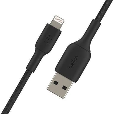 Belkin CAA002BT3MBK, 3 m, Lightning, USB A, Uros, Uros, Musta