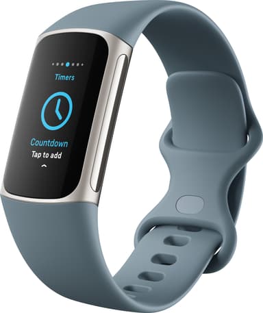 Fitbit Charge 5 aktiivisuusranneke (Steel Blue/Platinum)
