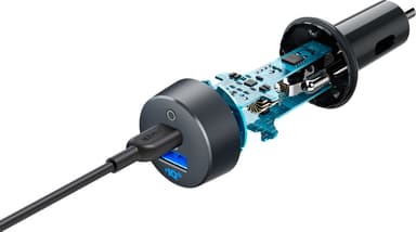 Anker PowerDrive PD+2 Dual USB autolaturi (musta)