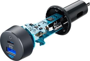 Anker PowerDrive PD+2 Dual USB autolaturi (musta)