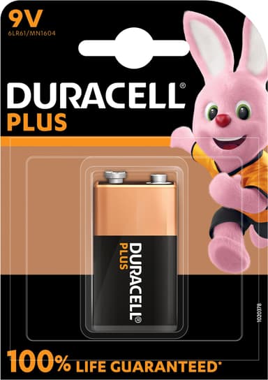 Duracell Plus Power 9V paristo (1 kpl)