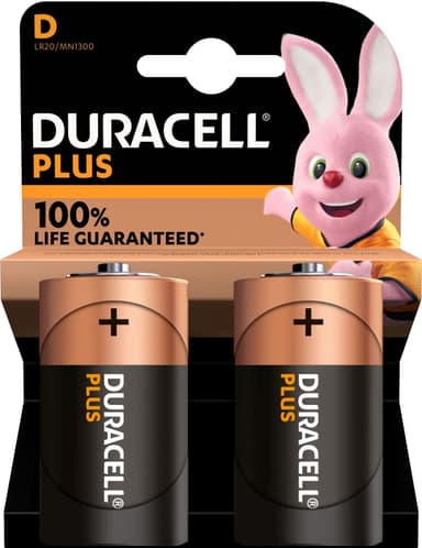 Duracell Plus Power D paristot (2 kpl)
