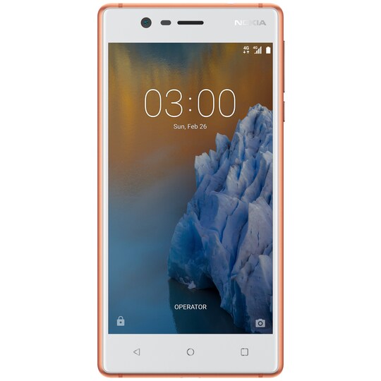 Nokia 3 älypuhelin (kupari/valkoinen)
