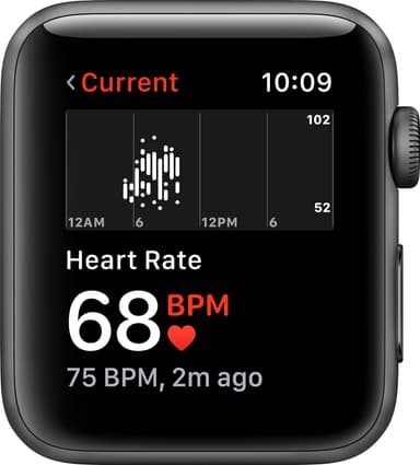 Apple Watch Series 3 38 mm (musta urheiluranneke)