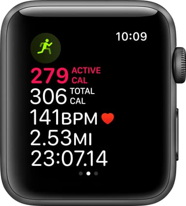 Apple Watch Series 3 38 mm (musta urheiluranneke)