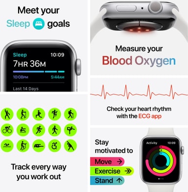 Apple Watch Series 6 40mm GPS (sin. alumiini/sin. urheilura.) - Gigantti  verkkokauppa