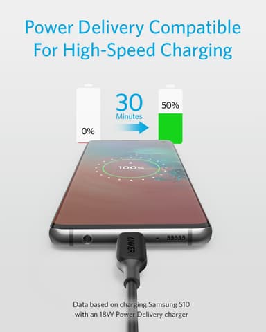 Anker PowerLine III USB-C - USB-C 2.0 kaapeli 1,8 m (musta)