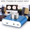 NÖRDIC Bluetooth 5.0 digitaalinen stereoaudiovahvistin, 2 x 50 W, AUX/USB/BT, sininen