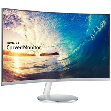 Samsung Curved 27" LED näyttö C27F591 (valk/hopea)