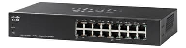 Cisco Small Business Gigabit POE -kytkin, 16 porttia, työpöytä, musta