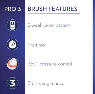 Oral-B Pro3 3700 sähköhammasharja 291176 (vaaleansininen)