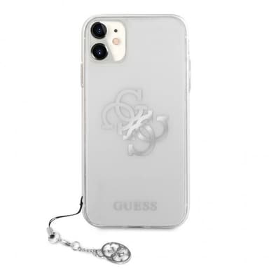 Guess iPhone 11 Kuori 4G Logo Hopea Kirkas