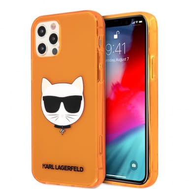 Karl Lagerfeld iPhone 12/iPhone 12 Pro Kuori Choupette Fluo Oranssi