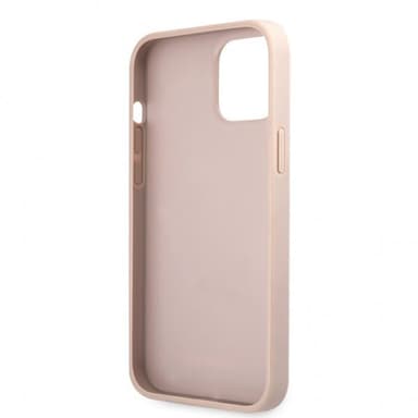 Guess iPhone 12/iPhone 12 Pro Kuori Metal Logo Vaaleanpunainen