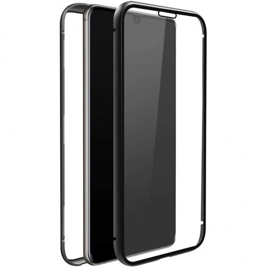 Samsung Galaxy A32 5G Kuori 360° Real Glass Case Musta Läpinäkyvä