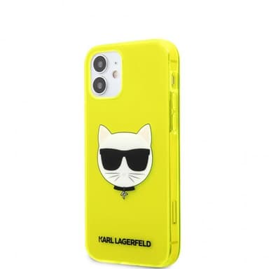 Karl Lagerfeld iPhone 12 Mini Kuori Choupette Fluo Keltainen