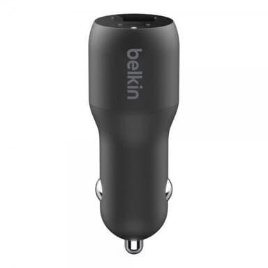 Belkin Autolaturi BOOST↑CHARGE™ 30W USB-C PD + USB-A Musta