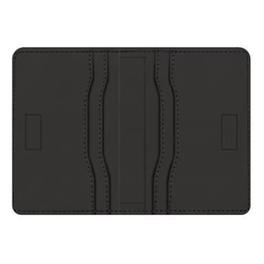Korttipidike Card Wallet Snap Leather Musta