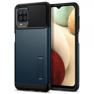 Spigen Samsung Galaxy A12 Kuori Slim Armor Metal Slate